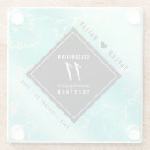 Elegantes 11. Hochzeitstag Glasuntersetzer