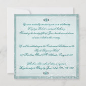 Elegantes 16 . Geburtstag Foto Einladung - Aquamar (Rückseite)