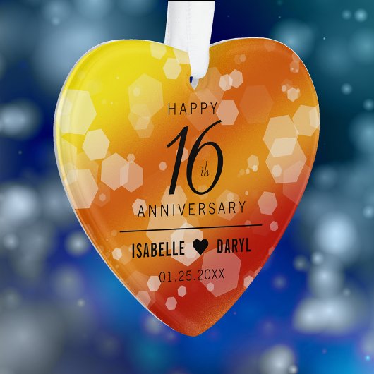 Elegantes 16. Hochzeitstag Ornament