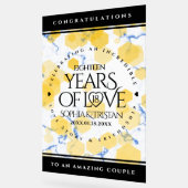 Elegantes 18. Geburtstag von Porzellan Acrylschild (Winkel)