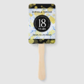 Elegantes 18. Geburtstag von Porzellan Fächer (Rückseite)