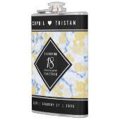 Elegantes 18. Geburtstag von Porzellan Flachmann (Links)