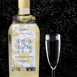 Elegantes 18. Geburtstag von Porzellan Flaschenanhänger