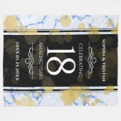 Elegantes 18. Geburtstag von Porzellan Fleecedecke (Vorderseite (Horizontal))