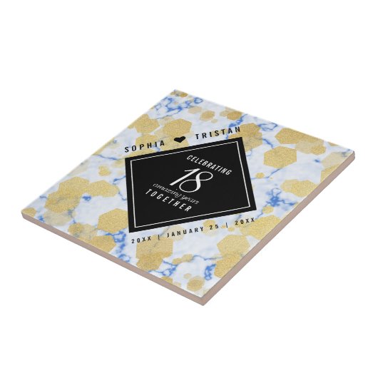 Elegantes 18. Geburtstag von Porzellan Fliese (Seite)