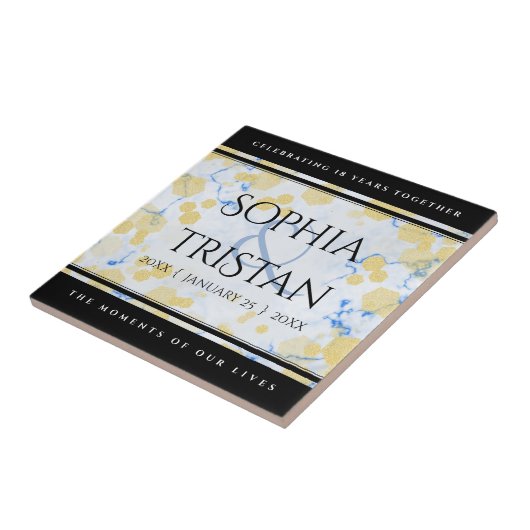 Elegantes 18. Geburtstag von Porzellan Fliese (Seite)