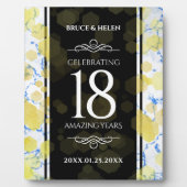 Elegantes 18. Geburtstag von Porzellan Fotoplatte (Vorderseite)