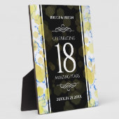 Elegantes 18. Geburtstag von Porzellan Fotoplatte (Seite)