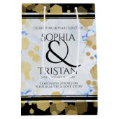 Elegantes 18. Geburtstag von Porzellan Mittlere Geschenktüte (Rückseite)