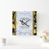 Elegantes 18. Geburtstag von Porzellan Quadratische Wanduhr (Zuhause)