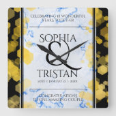 Elegantes 18. Geburtstag von Porzellan Quadratische Wanduhr (Vorderseite)