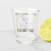 Elegantes 18. Geburtstag von Porzellan Schnapsglas (Rückseite)