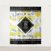 Elegantes 18. Geburtstag von Porzellan Wandteppich (Vorderseite)