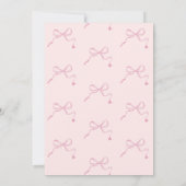 Elegantes 1. Foto Bow Birthday Girly Party Einladung (Rückseite)