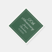 Elegantes 20. Emerald Wedding Jubiläum Serviette (Ecke)