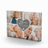 Elegantes 25-jähriges Foto Silberner Glitzer (Rechts)
