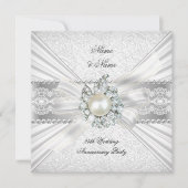 Elegantes 25-jähriges Silver Anniversary Party Lac Einladung (Vorderseite)