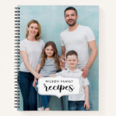 Elegantes 2-Foto Familienrezept Notizblock (Vorderseite)
