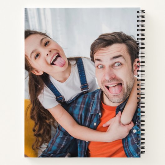 Elegantes 2-Foto Familienrezept Notizblock (Rückseite)