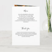 Elegantes 2-Foto-Programm zur Beerdigung des Gedäc Programm (Rückseite)