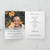 Elegantes 2-Foto-Programm zur Beerdigung des Gedäc Programm (Innenseite)