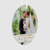 Elegantes 2-Foto zu Weihnachten Ornament (Vorderseite)