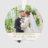 Elegantes 2-Foto zu Weihnachten Ornament (Vorderseite)