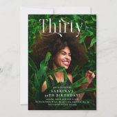 Elegantes 30. Foto 30. Geburtstag Party Einladung (Vorderseite)