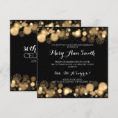 Elegantes 30. Geburtstag Party Gold Einladung (Vorne/Hinten)