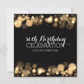 Elegantes 30. Geburtstag Party Gold Einladung (Rückseite)