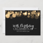 Elegantes 30. Geburtstag Party Gold Einladung (Rückseite)