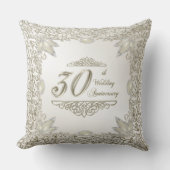 Elegantes 30-jähriges Hochzeitspillover Kissen (Vorderseite)