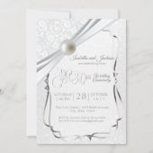 Elegantes 30-jähriges Pearl-Jubiläumsdesign Einladung (Vorderseite)