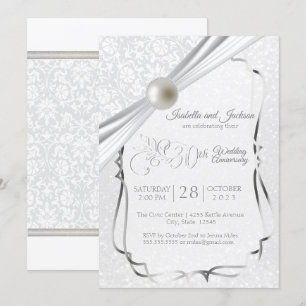 Elegantes 30. Perlen-Jubiläumsdesign Einladung