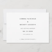 Elegantes 3 Foto Save the Date Ankündigung (Rückseite)