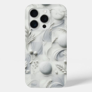 Elegantes 3D-Blumenmarmor-Handyhülle - Weißes Reli Case-Mate iPhone Hülle
