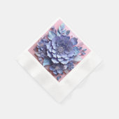 Elegantes 3D-Papier-Blume-Arrangement in Pastel To Serviette (Ecke)