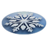 Elegantes 3d Snowflake Design Schneidebrett (Ecke)