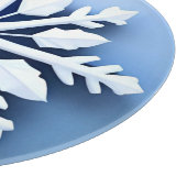 Elegantes 3d Snowflake Design Schneidebrett (Ecke)