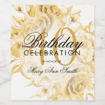 Elegantes 40. Geburtstag Party Floral Gold