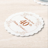 Elegantes 40. Geburtstags-Blumen-Botanik Untersetzer (angewinkelt)