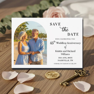 Elegantes 45. Hochzeitsjubiläumsfoto Save The Date
