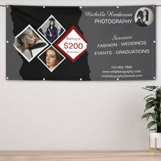 Elegantes 4-Foto-Fotografie-Geschäft Banner