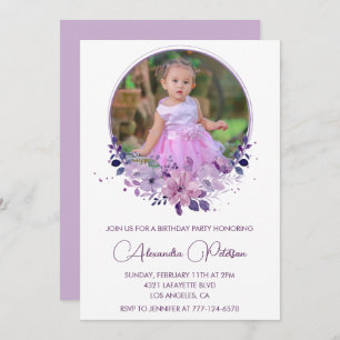 Elegantes 4. Geburtstags-Einladung Foto Elegante Einladung