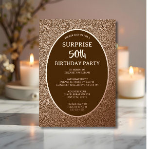 Elegantes 50. Foto auf Back Custom Birthday Einzig Folieneinladung