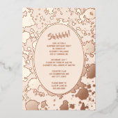 Elegantes 50. Foto auf Back Custom Birthday Einzig Folieneinladung (Vorderseite)