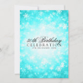 Elegantes 50. Geburtstag Türkiswunder Wunderland Einladung (Rückseite)