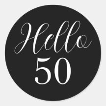 Elegantes 50. Geburtstags Schwarz Weiß