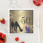 Elegantes 50. Geburtstagsjubiläum Serviette (Beispiel)