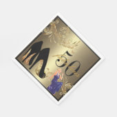 Elegantes 50. Geburtstagsjubiläum Serviette (Ecke)